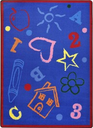 Joy Carpets Playful Patterns Kid's Art Rainbow